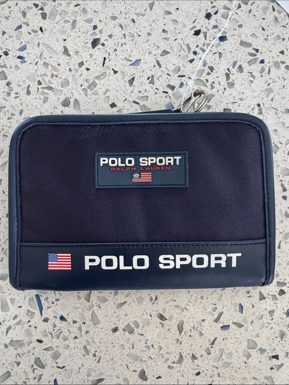 Ralph Lauren polo sport vtg Navy Zip Wallet. Brand new